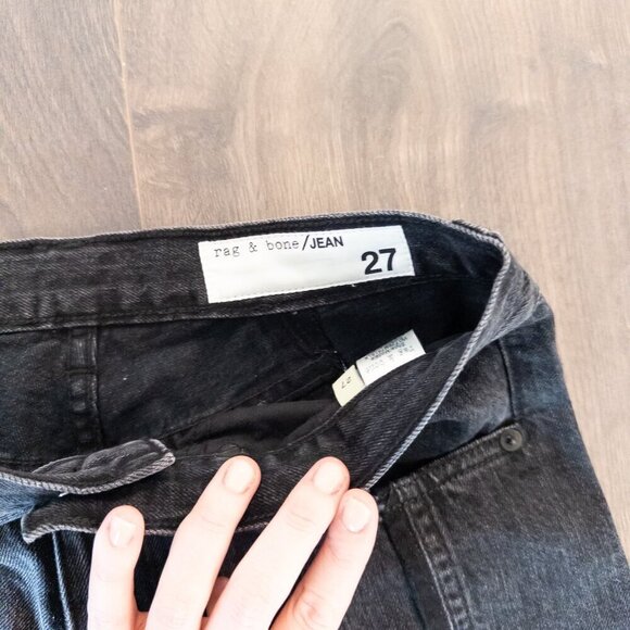 NEW Rag & Bone Two Tone Distressed Straight Leg Jean Limited Collection $495 - Picture 6 of 12